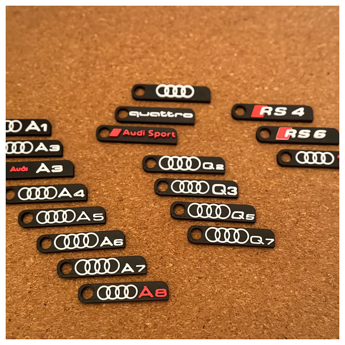 audi keychain logo metal keyring for a4 a6 q5 q7 car accessories gift for men women driver key holder