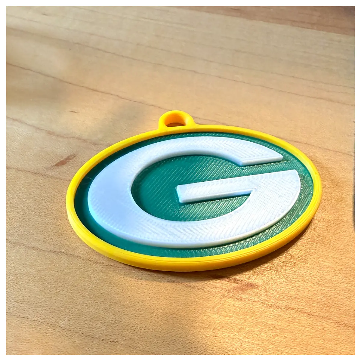 nfl green bay packers metal keychain team logo gift for fans durable car keys accessory