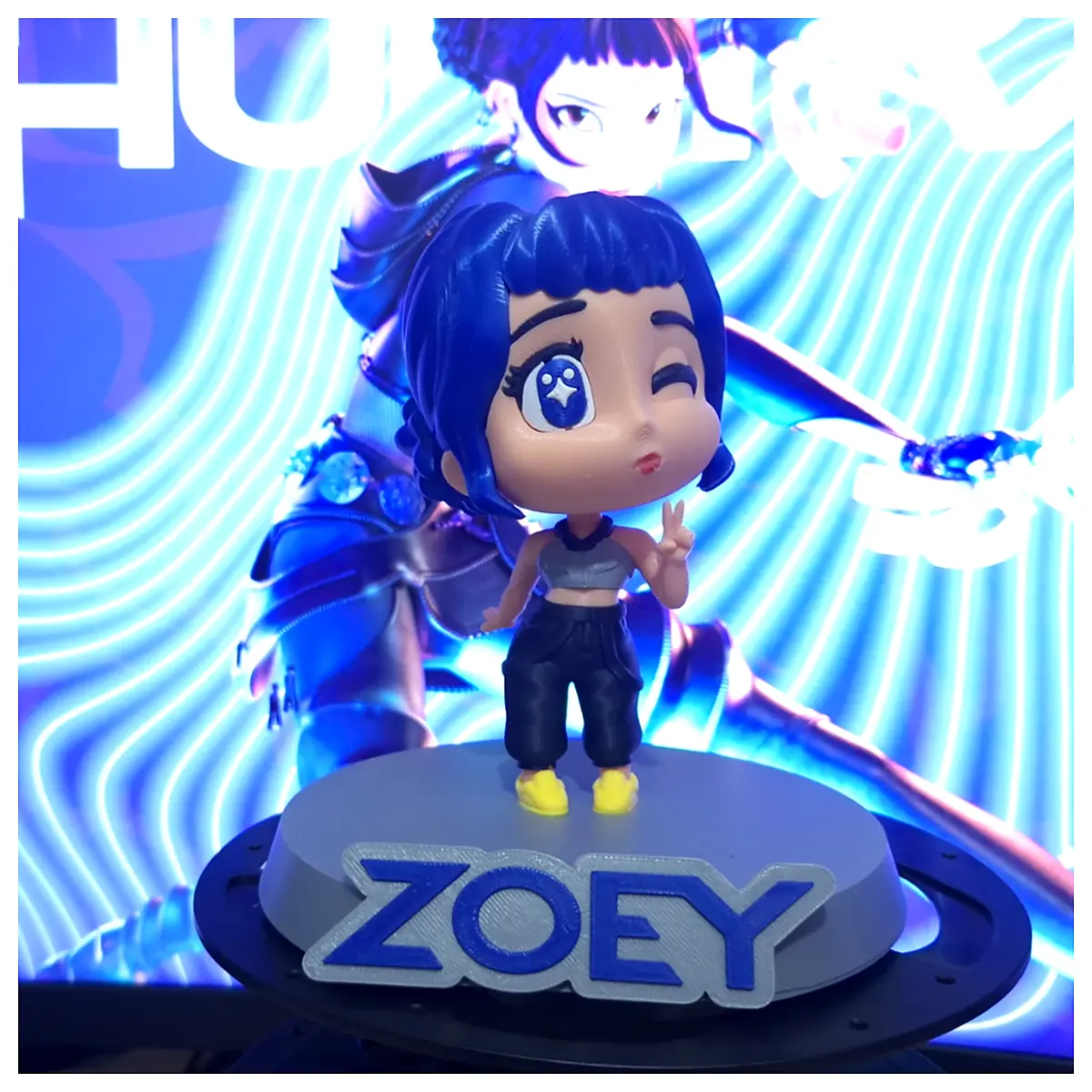 acrylic for chibi figures collectible toy shelf organizer cute anime doll base desk decor for gacha toys