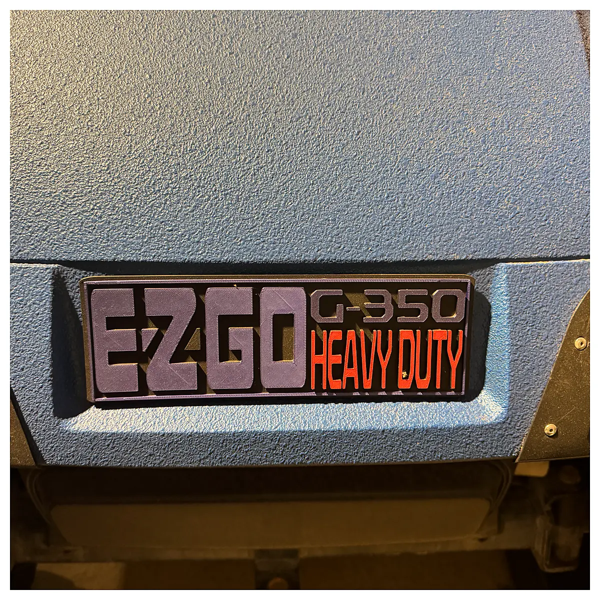 ezgo golf cart front emblem ford style logo replacement badge vintage aesthetic custom parts
