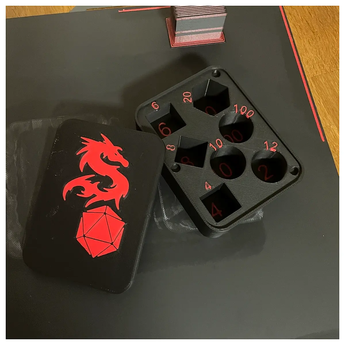 dnd dice tray leather organizer storage box for tabletop rpg gaming accessories