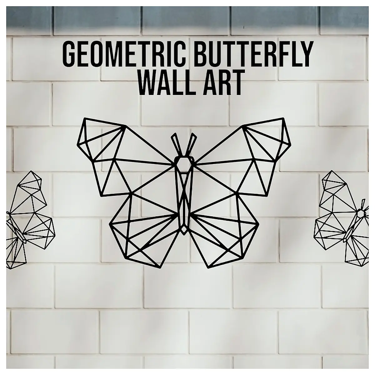 modern geometric butterfly wall art canvas print abstract metal decor living room bedroom home decoration