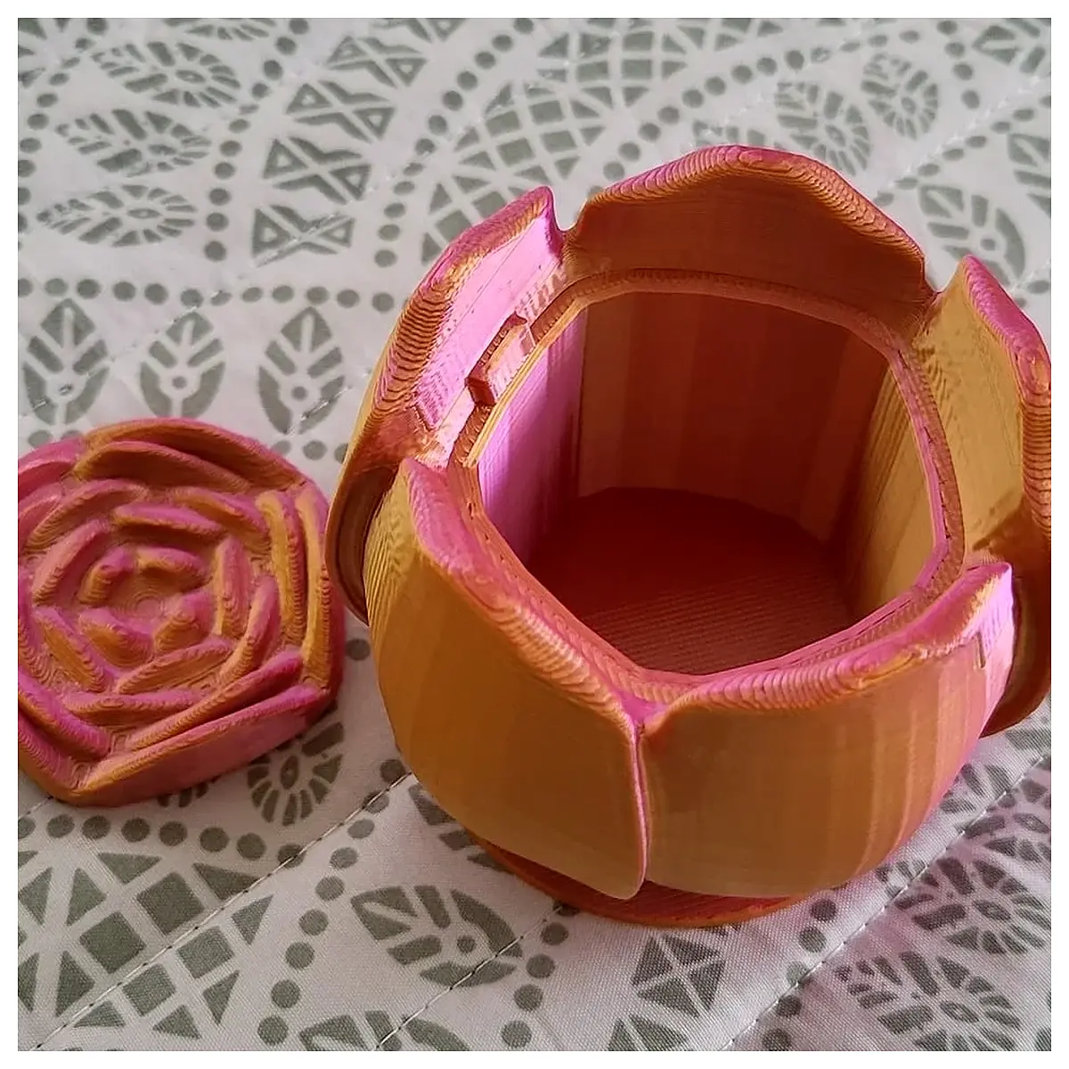 floral secret storage box organizer aesthetic desk accessories gift for women hidden compartment container