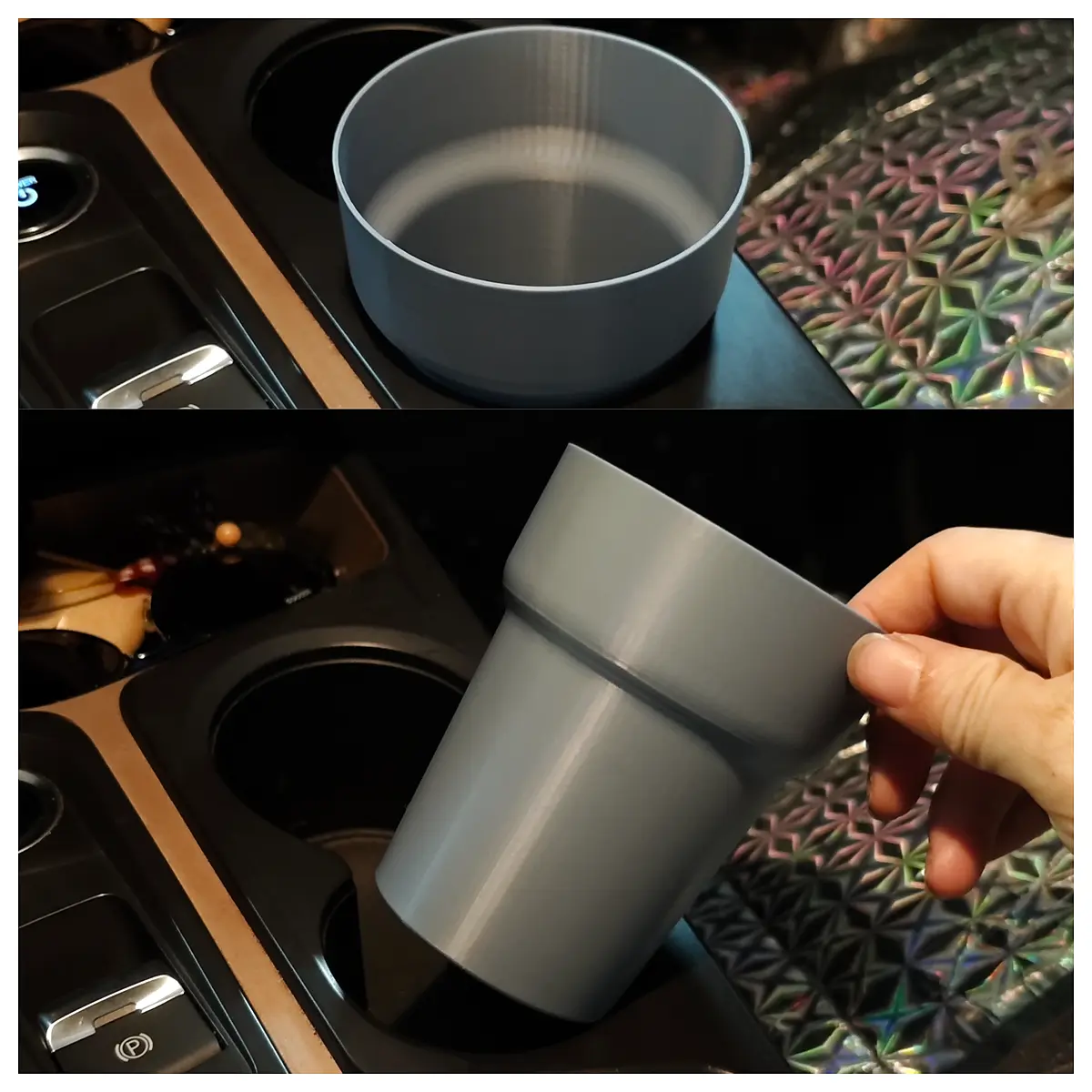 car cup holder extender non slip silicone mat organizer tray for suv truck console storage accessory