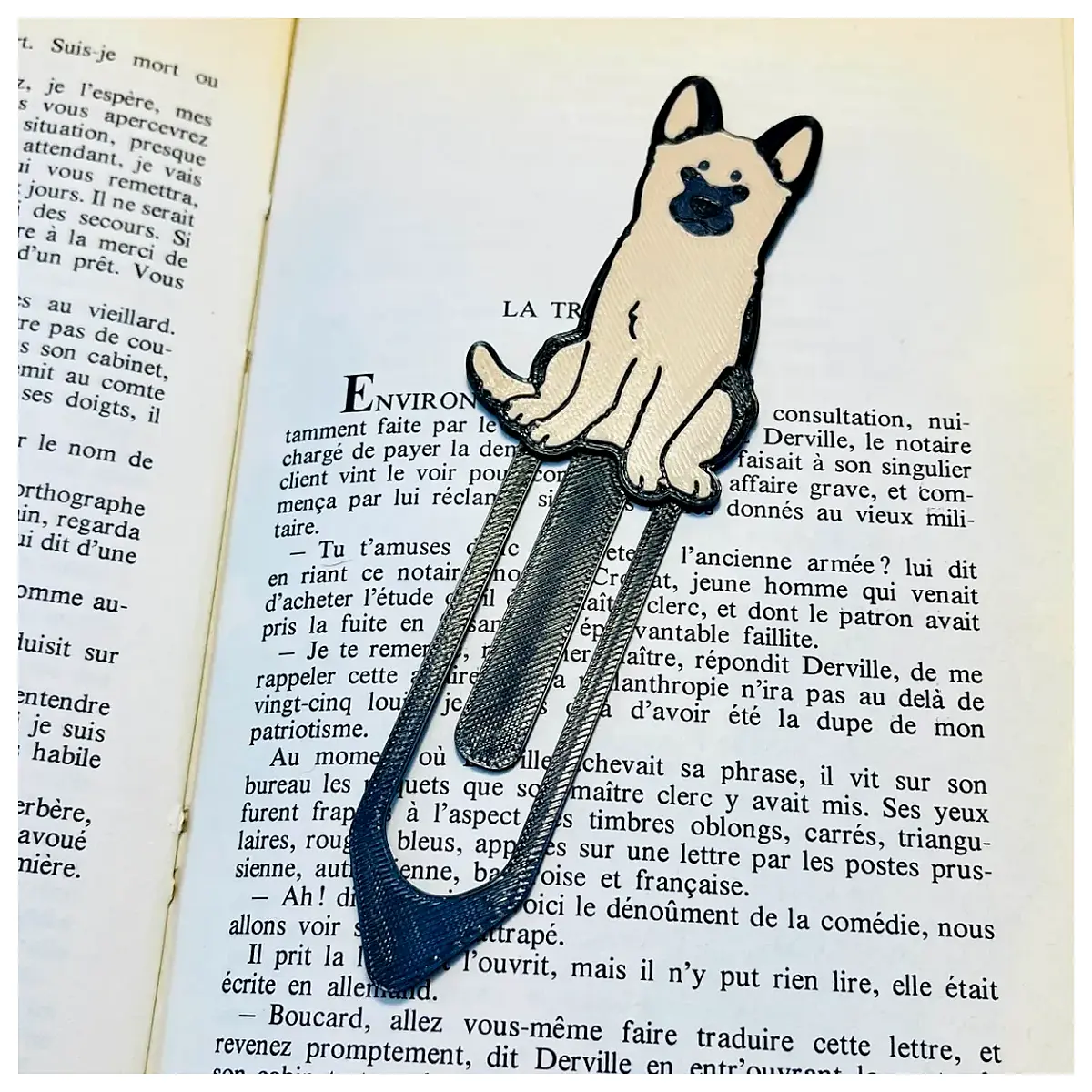 cute german shepherd dog bookmark metal dog lover gift reading accessory