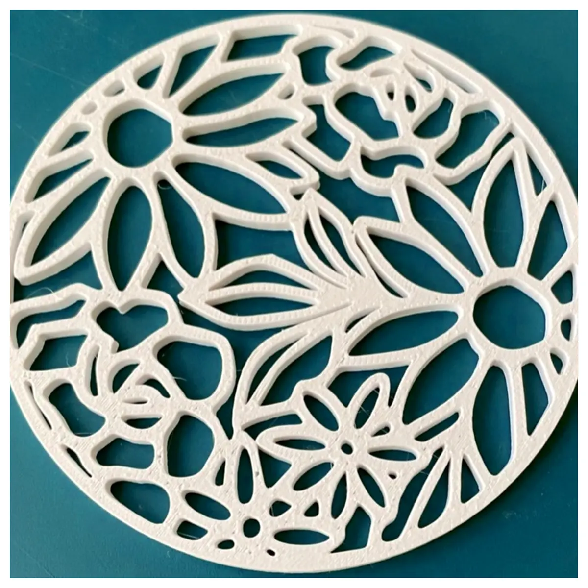 floral coaster set anti slip drink mat for home decor table protection vintage flower pattern cup holder