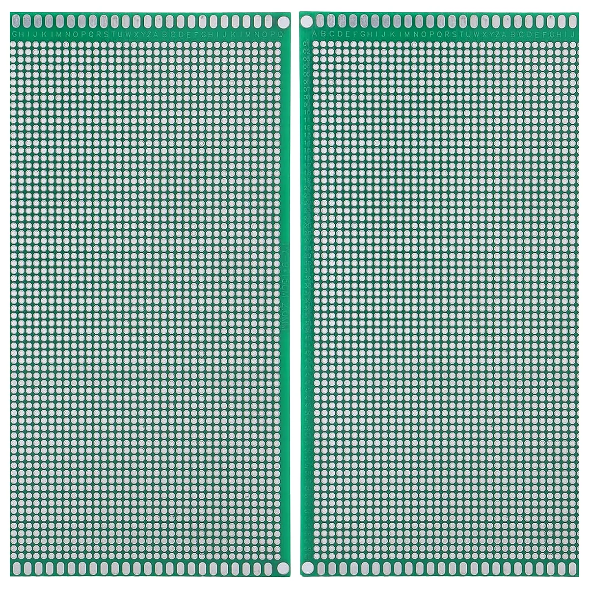 2件9x15厘米双面PCB板原型套件 2毫米间距1毫米孔 仅兼容Weasch SRD JQC系列继电器 适用于DIY电子项目 适用于焊接项目