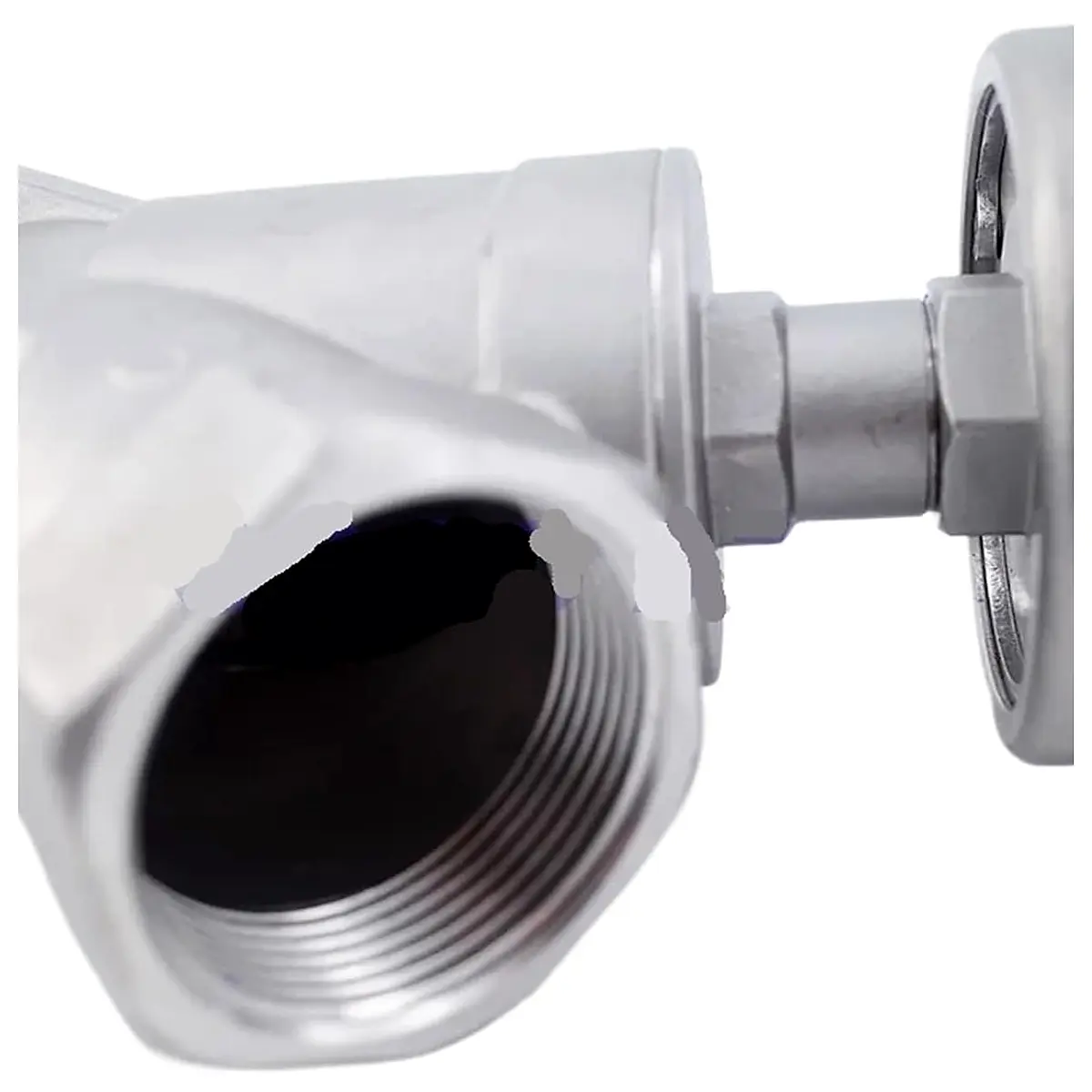 Pneumatic control angle seat valve stainless steel actuator DN40 1 1 2 inch normally closed open double acting steam