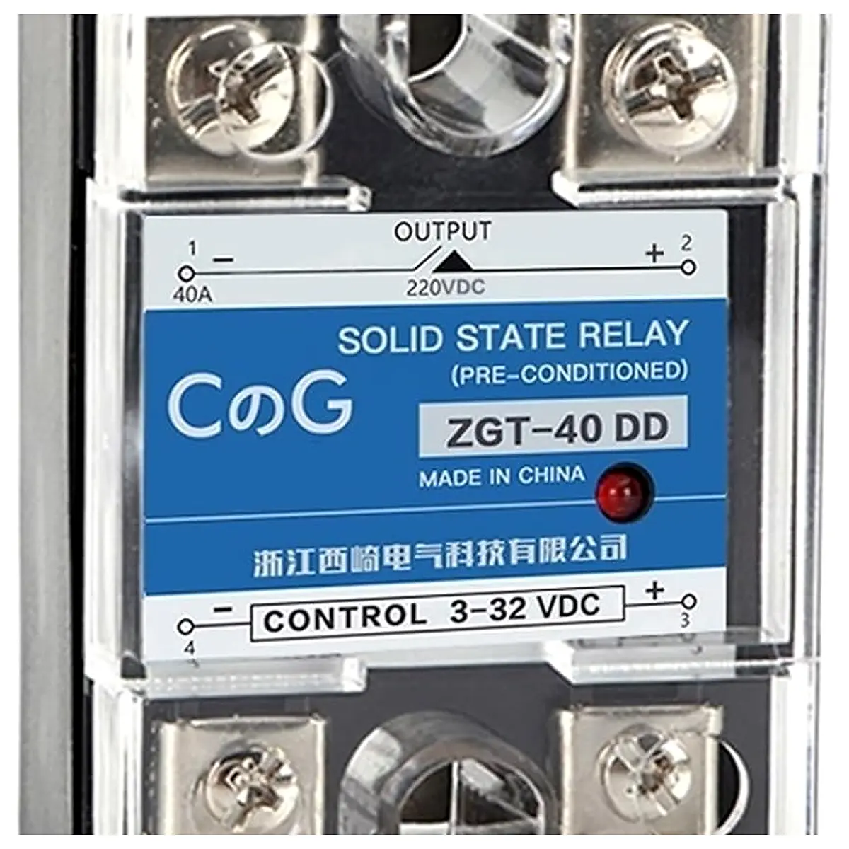 CG SSR 10DD 25DD 40DD 200A 600A Single Phase DC Control DC Heat Sink 3 32VDC to 220VDC 600V 10A 25A 40A DD Solid State Relay 2PCS