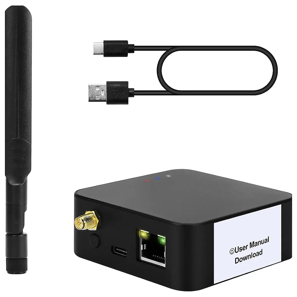 HMG 01 Plus Universal Gateway Universal Coordinator for CC2652P7 Module Black White with USB Cable BK