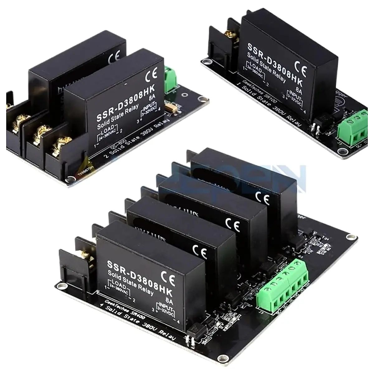 380V 8A 1 2 4 Channel SSR Board Solid State Relay Module High Low Level H L Trigger Board D3808 Switch Controller for 380V 8A 2 Channel