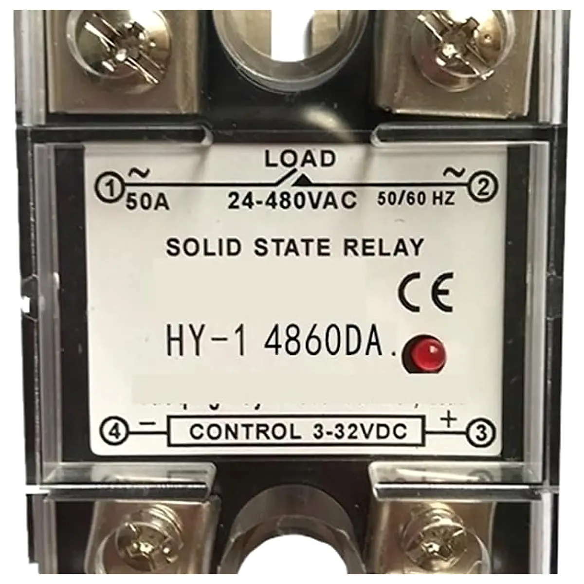 SSR 10DA 15A 25A 40A 50A 60A 70A 75A 80A 90A 100A 120A Single Phase Control AC 3 32VDC to 24 480V Solid State Relay Plastic SSR 50DA