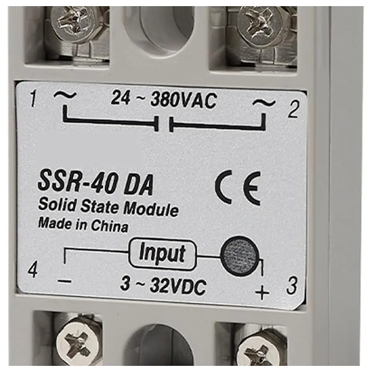 2PCS 10A SSR 25A Solid State Relay 40A Output 3 32VDC 24 480VAC 220V Single Phase DC to AC 40A Relay SSR HeatSink SSR 40DA AC Controls AC AA,SSR 60A