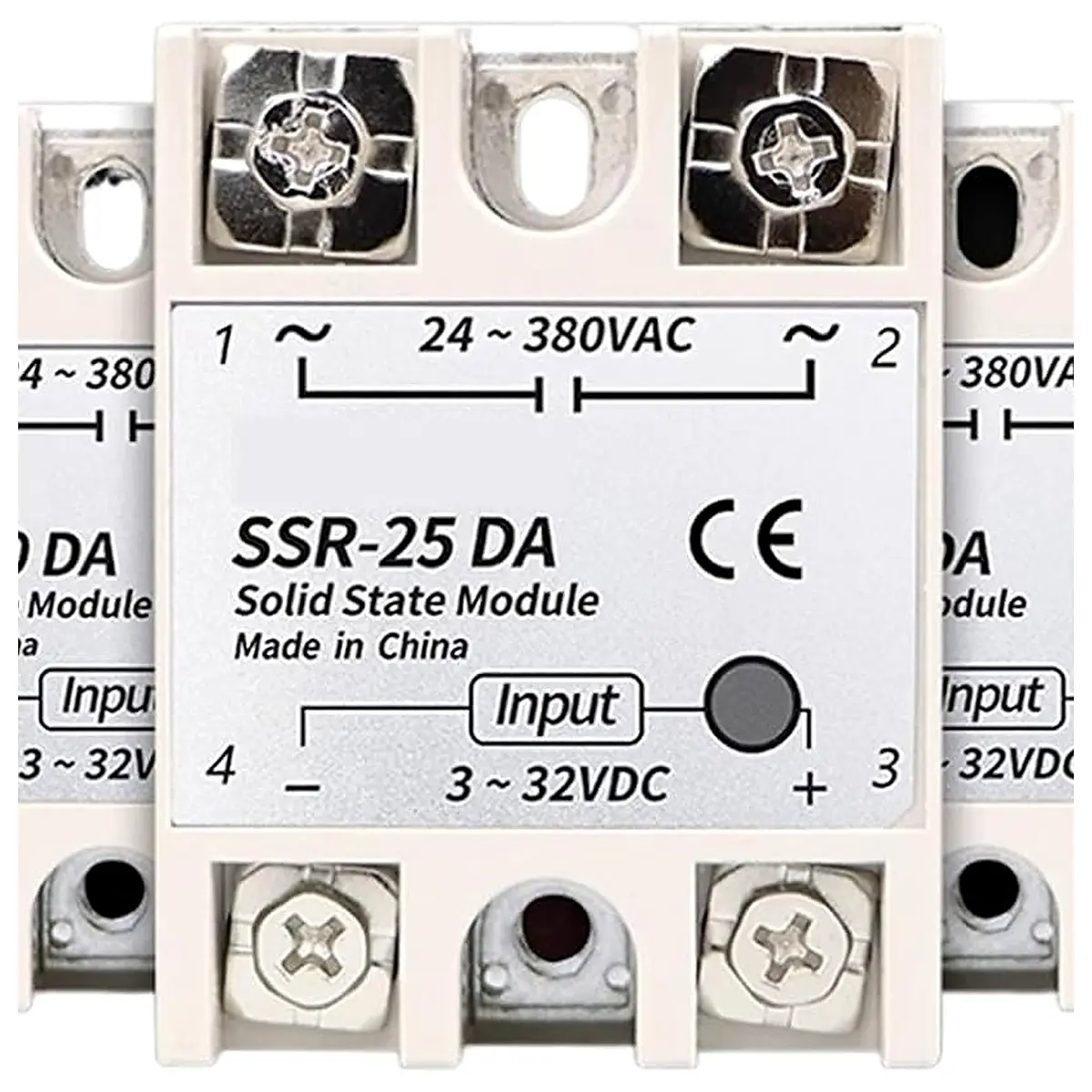 Compatible with 10A SSR 25A Solid State Relay 40A Output 3 32VDC 24 480VAC 220V Single Phase DC to AC HeatSink 40DA DC Controls AC DA,4XL