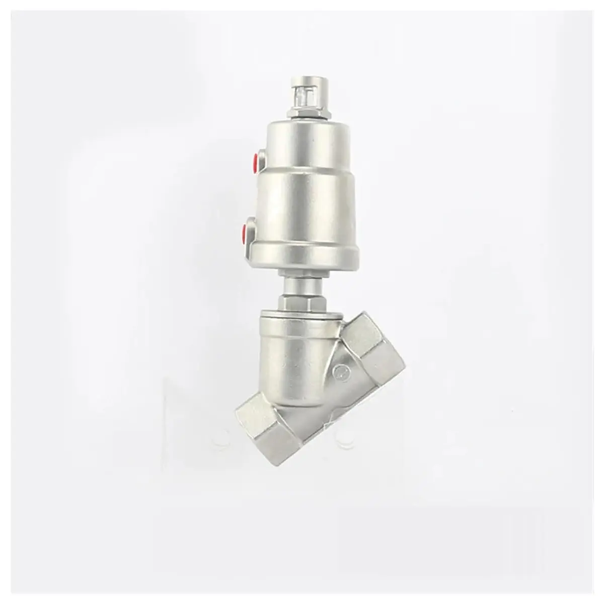 DN10 Stainless Steel Pneumatic Actuator Angle Seat Valve 16bar for Steam Normally Closed