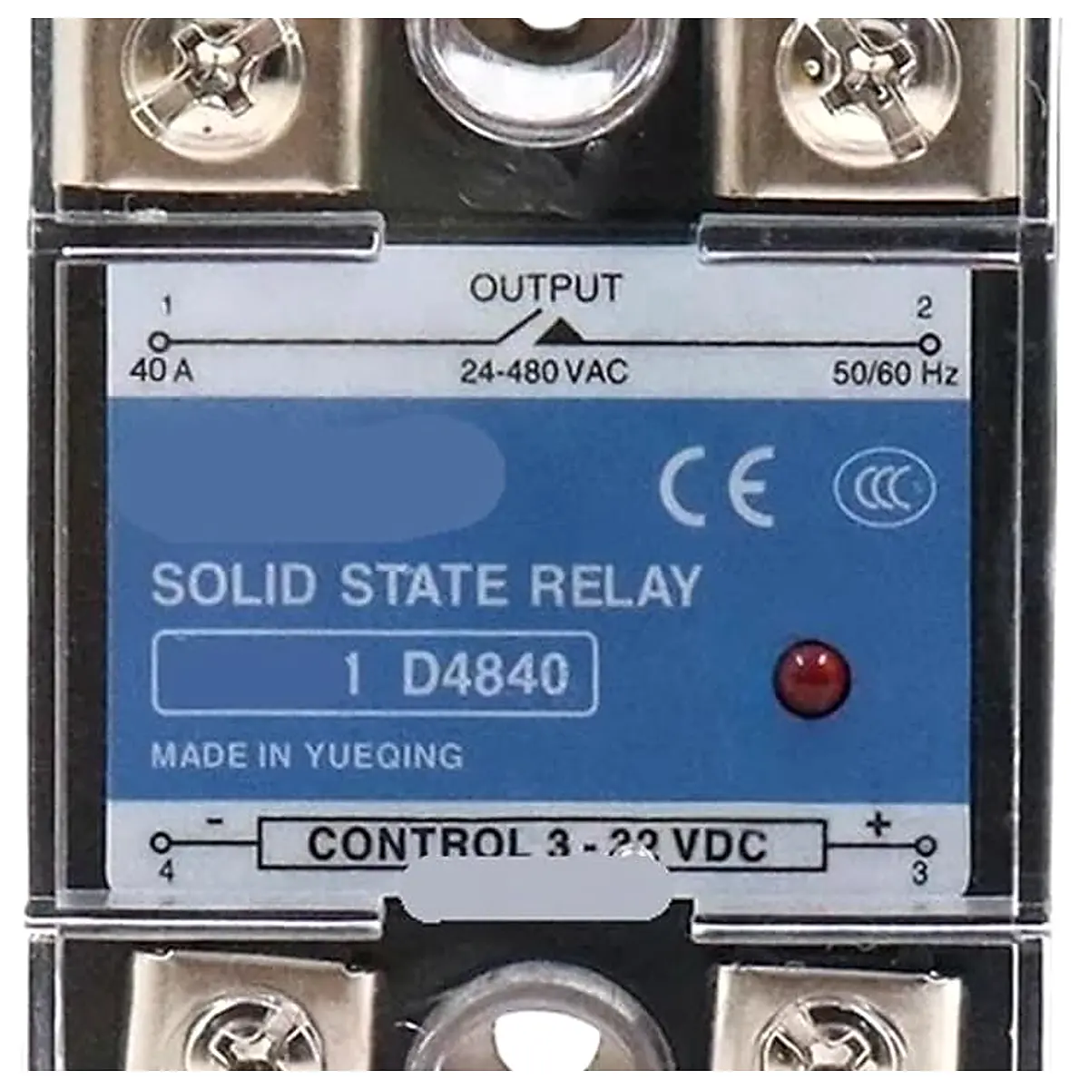 MGR 1 D4840 SSR 40DA Single Phase Solid State Relay 40A DC Control AC Input 3 32V DC Output 24 380V AC
