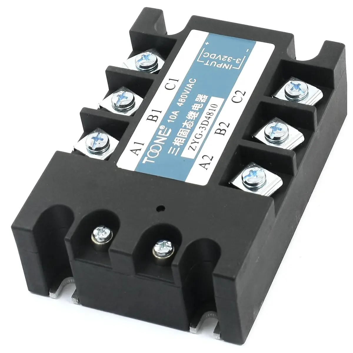 DC 3 32V to AC 480V 10A 6 Screw Terminals 3 Phases Solid State Relay