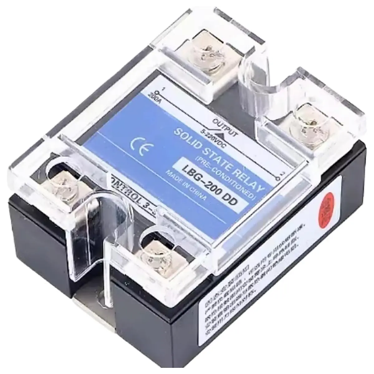 SSR 200DD 200A 220V 380V 600V High Voltage Single Phase DC Control DC Heat Sink 3 32VDC to 5 220VDC DD Solid State Relay 200A 240V