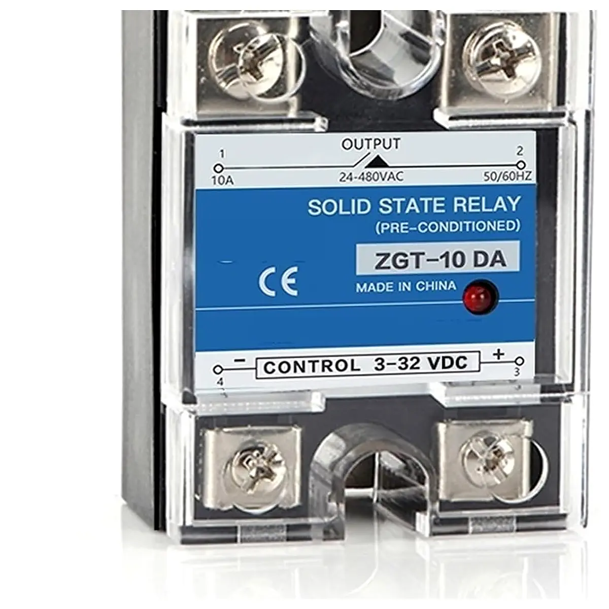 CG 10A 25A 40A DA Single Phase DC Control AC Heat Sink 220V to 3 32VDC SSR 10DA 25DA 40DA Plastic Cover Solid State Relay 1Pcs 60DA