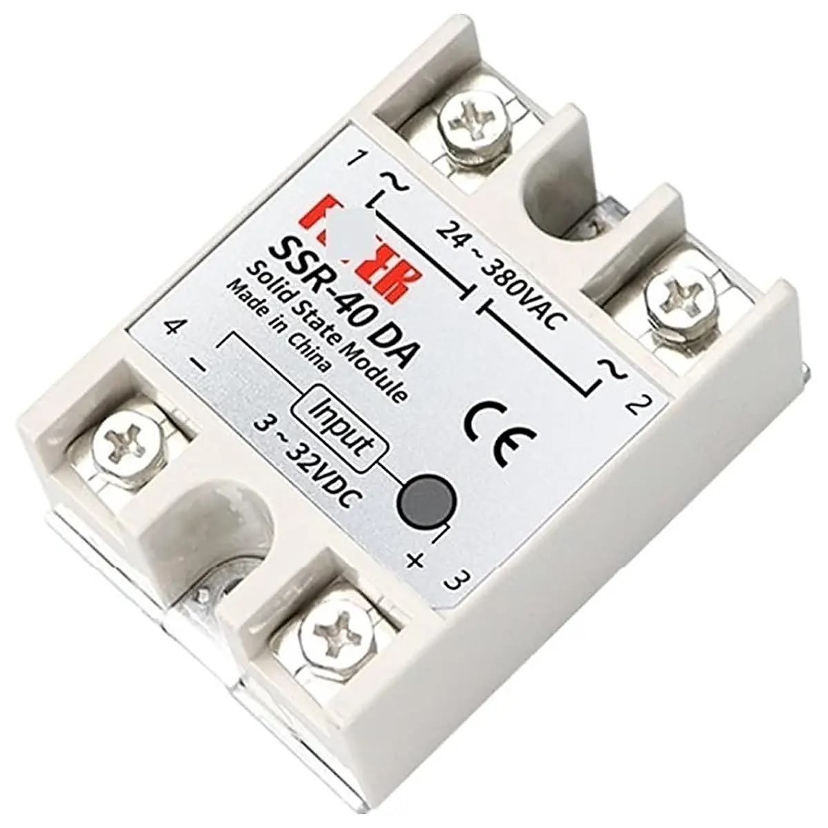 Single Phase Solid State Relay SSR 10DA 100A DC Control AC 3 32VDC Input 24 380VAC Output Heat Dissipation 1Pcs SSR 25DA