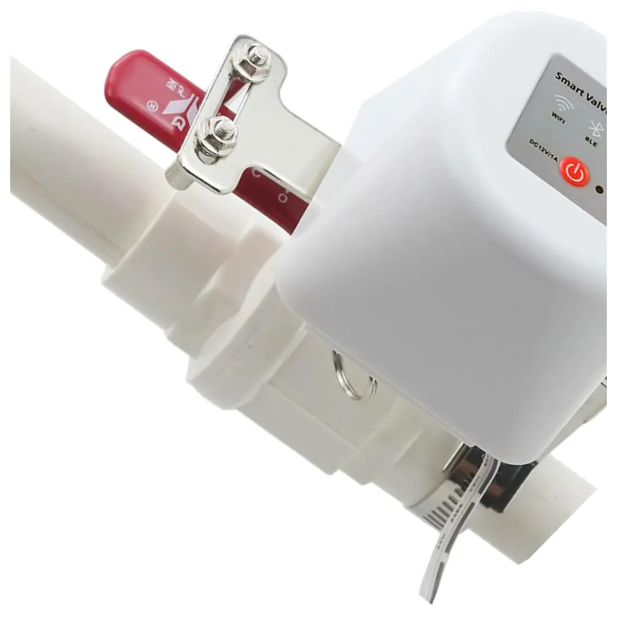 Smart Water Valve, Electric Smart Valve Actuator, WiFi Valve, Smart Life App Control, No Hub Required White