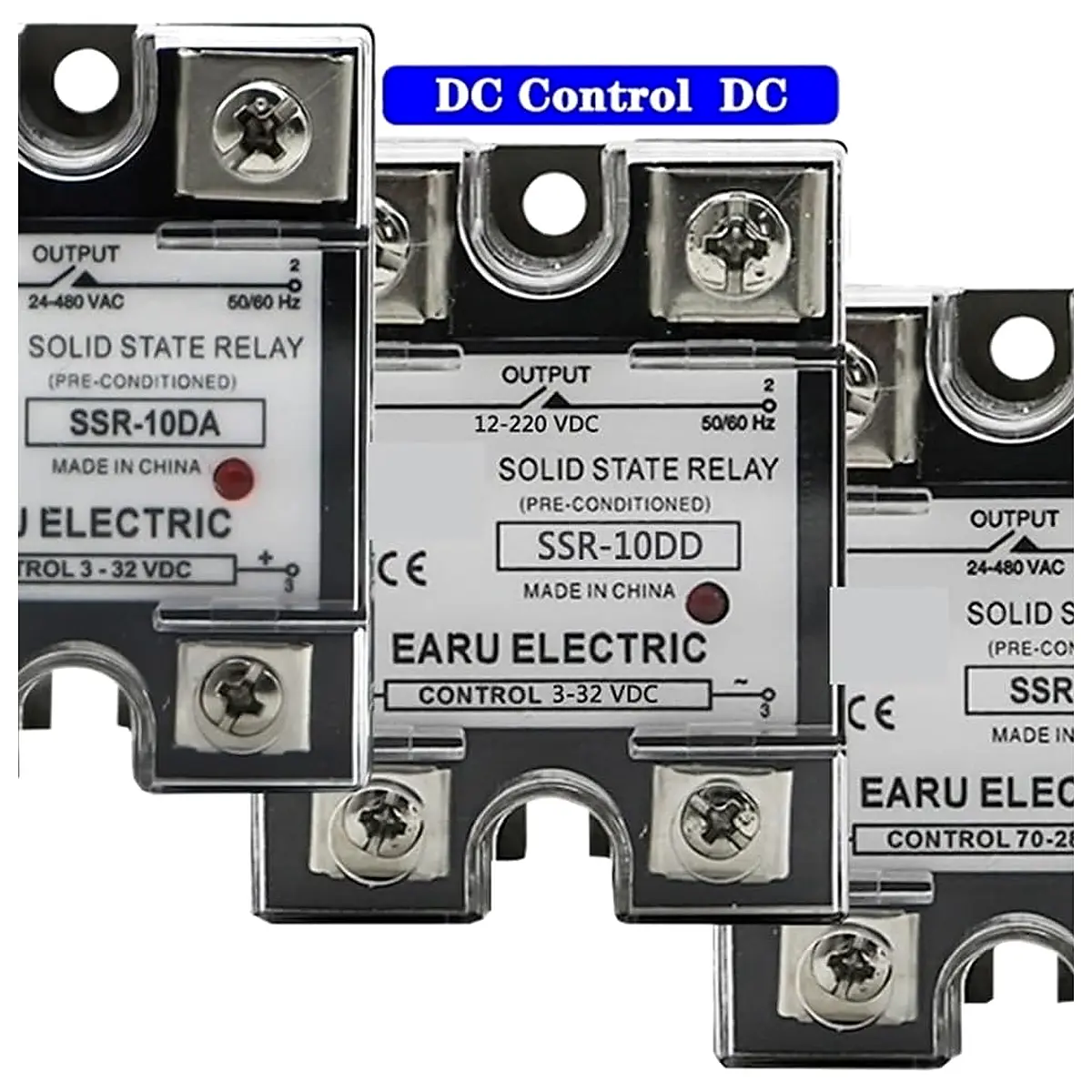 SSR 25DA SSR 40DA SSR 40AA SSR 40DD SSR 10A 25A 40A 60A 80A 100A DD DA AA Solid State Relay Module for PID Temperature Control AA, 60A
