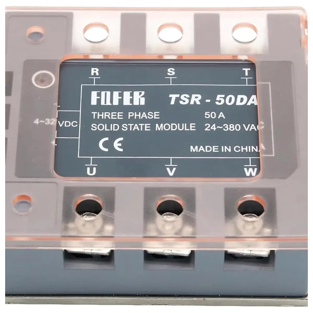 3 Phase SSR 10DA 25DA 40DA 3 32V DC Control 24 480V AC Three Solid State Relay DC AC 3 Phase 10A 25A 40A DC AC 10A, Red