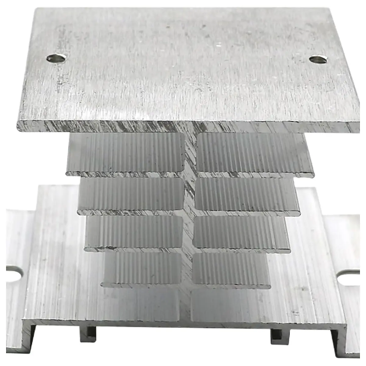 1 pcs 10A 40A Solid State Relay SSR Aluminum Fins Single Phase Aluminum Heat Sink Dissipation Radiator Newest Rail Mount