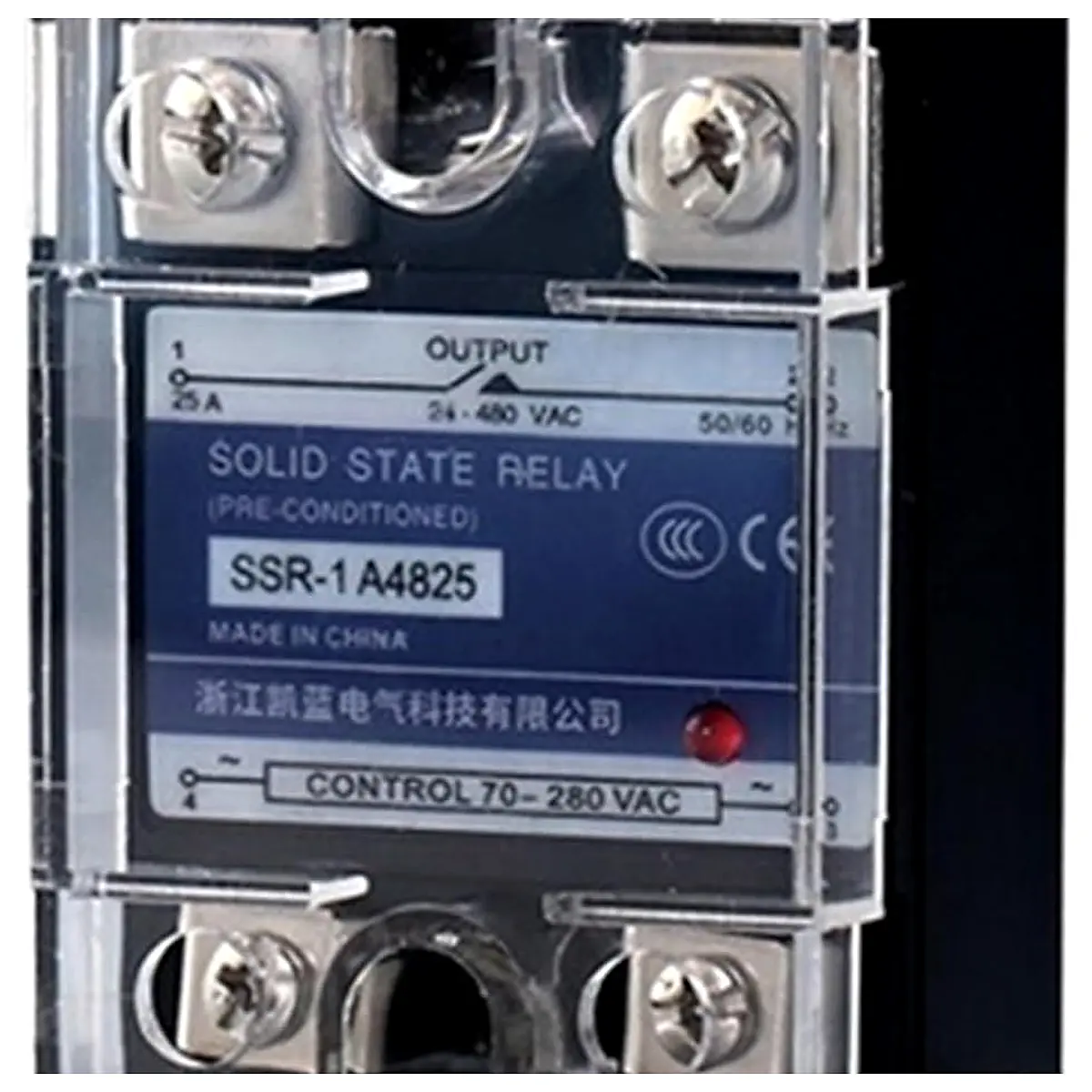 Solid State Relay SSR 10A 25A 40A 60A 80A 100A DD DA AA Single Phase 3 32VDC to 220VDC 380VAC Low Noise Excellent Heat Exchange Size AA 25A