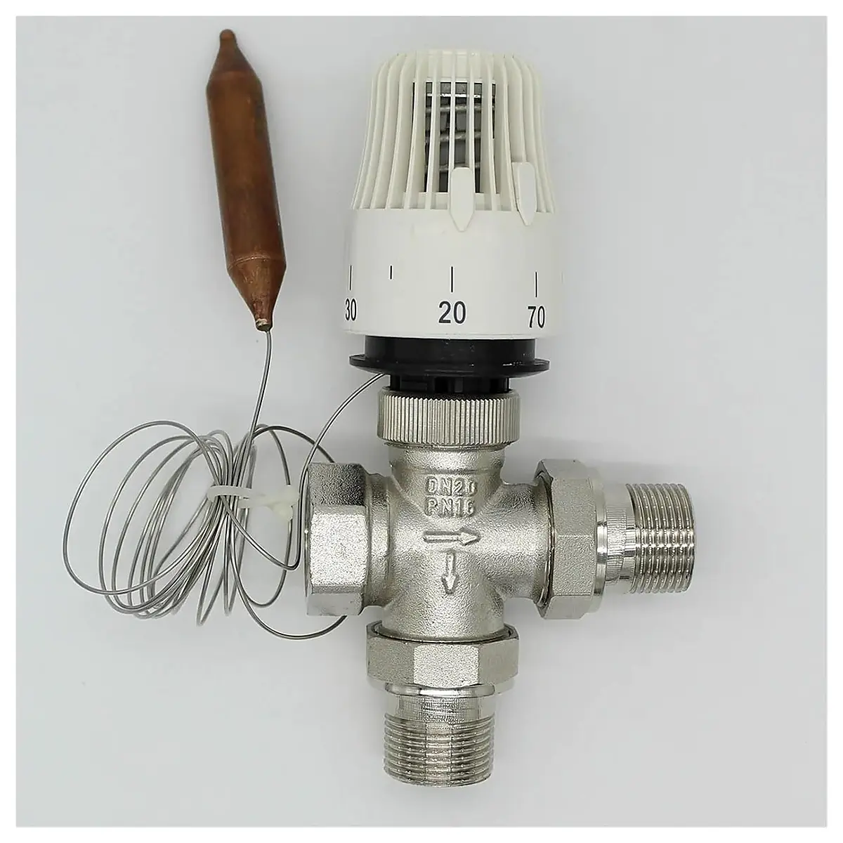 Energy Saving 30 70 Degree Control Floor Heating System Thermostatic Radiator Valve M30 1.5 Remote Controller Three Way DN15