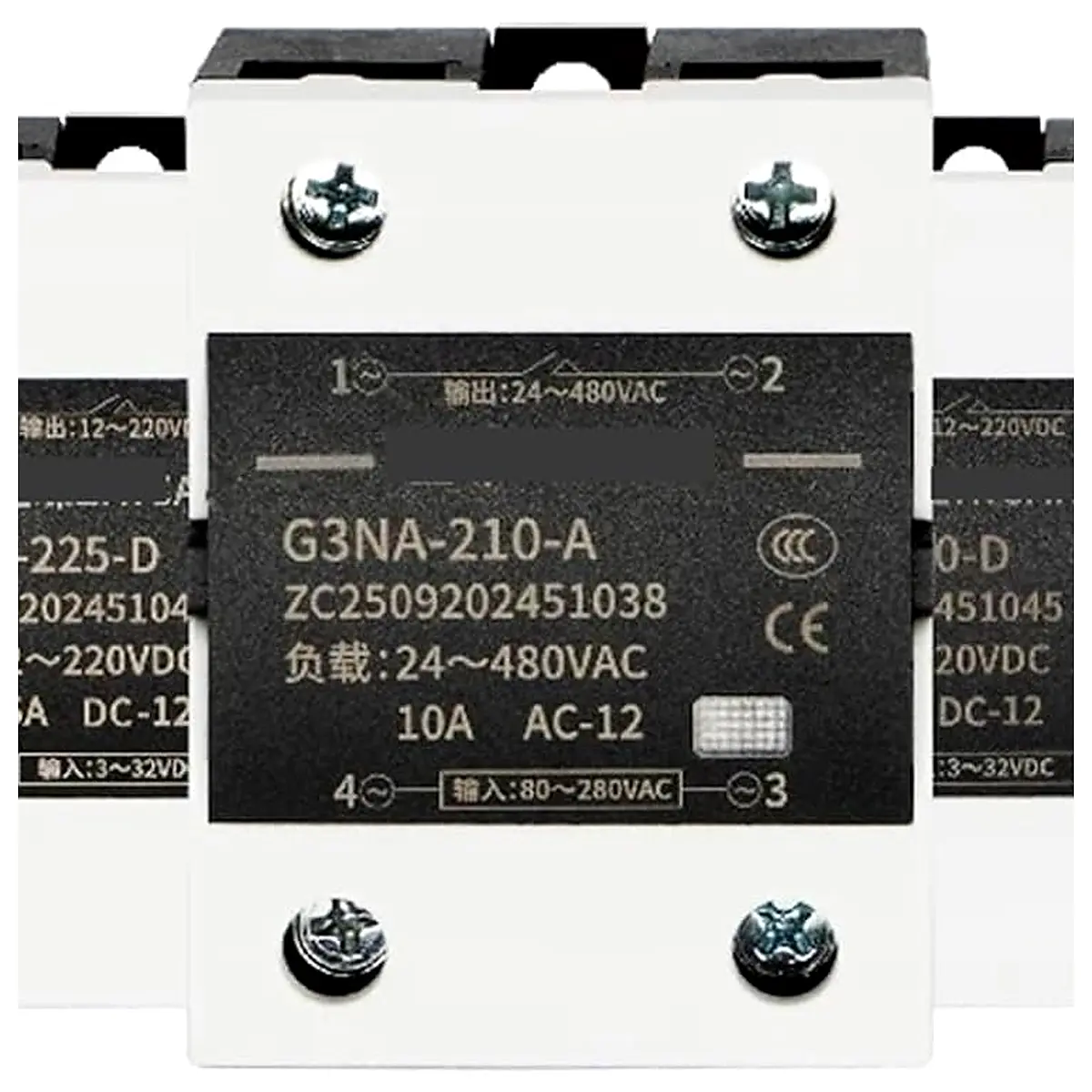 Industrial Grade Single Phase Solid State Relay 24V 380V DC Control AC DD DA AA Current 10A 20A 25A 40A 60A