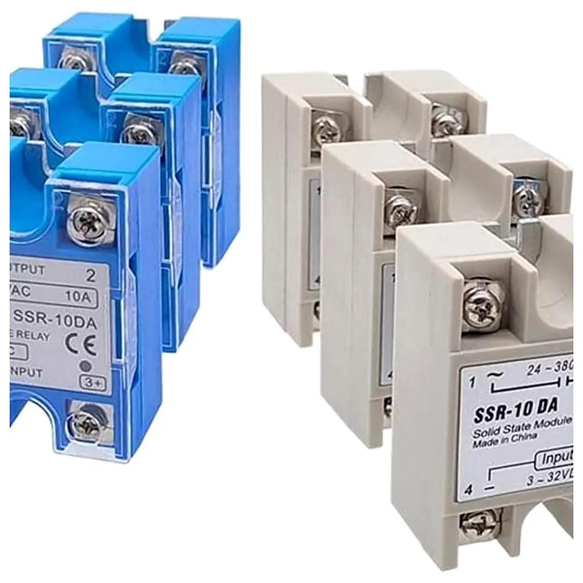 1 Pc SSR White or Blue Shell Single Phase Solid State Relay Module for PID Temperature Control DD DA SSR 25DA SSR 40DA SSR 40DD 25DA
