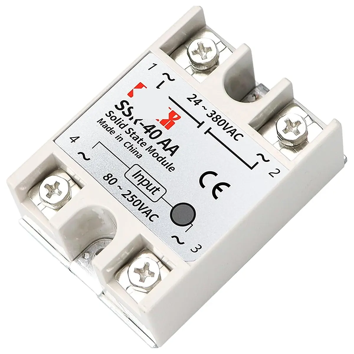 1PC 10A 25A 40A 60A AC AC Single Phase Solid State Relay AC SSR SSR 10AA SSR 25AA SSR 40AA SSR 60AA 80 250VAC 220V to 24 380V AC SSR 80AA