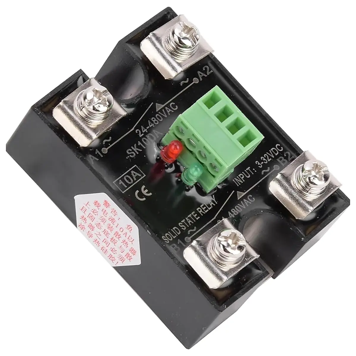 10DA 25DA 40DA SSR Dual Channel DC Control AC Single Phase Solid State Relay 10A 25A 40A Voltage Delay Relay Module 24 480AC SK25DA