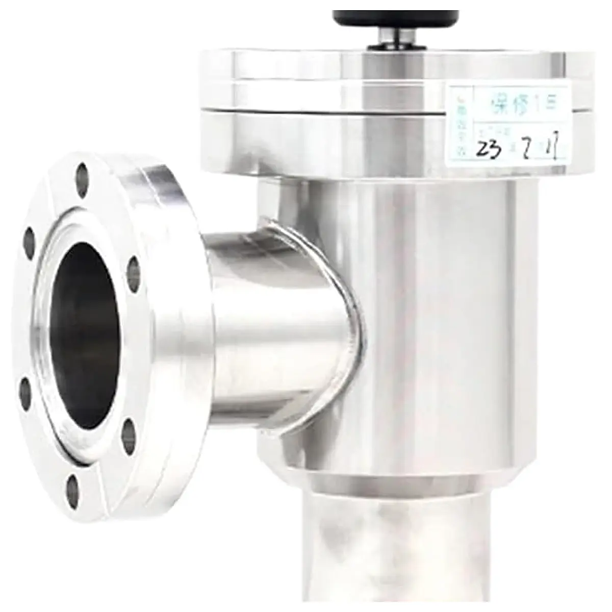 1pc CF16 CF25 CF35 CF50 Manual Flapper Angle Valve Elbow L Type with Pneumatic Actuator Cf35, Loose Flange Pneumatic