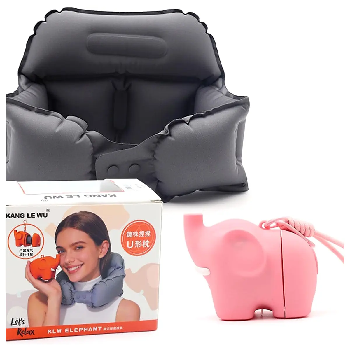 Inflatable U Shape Neck Pillow for Car Travel