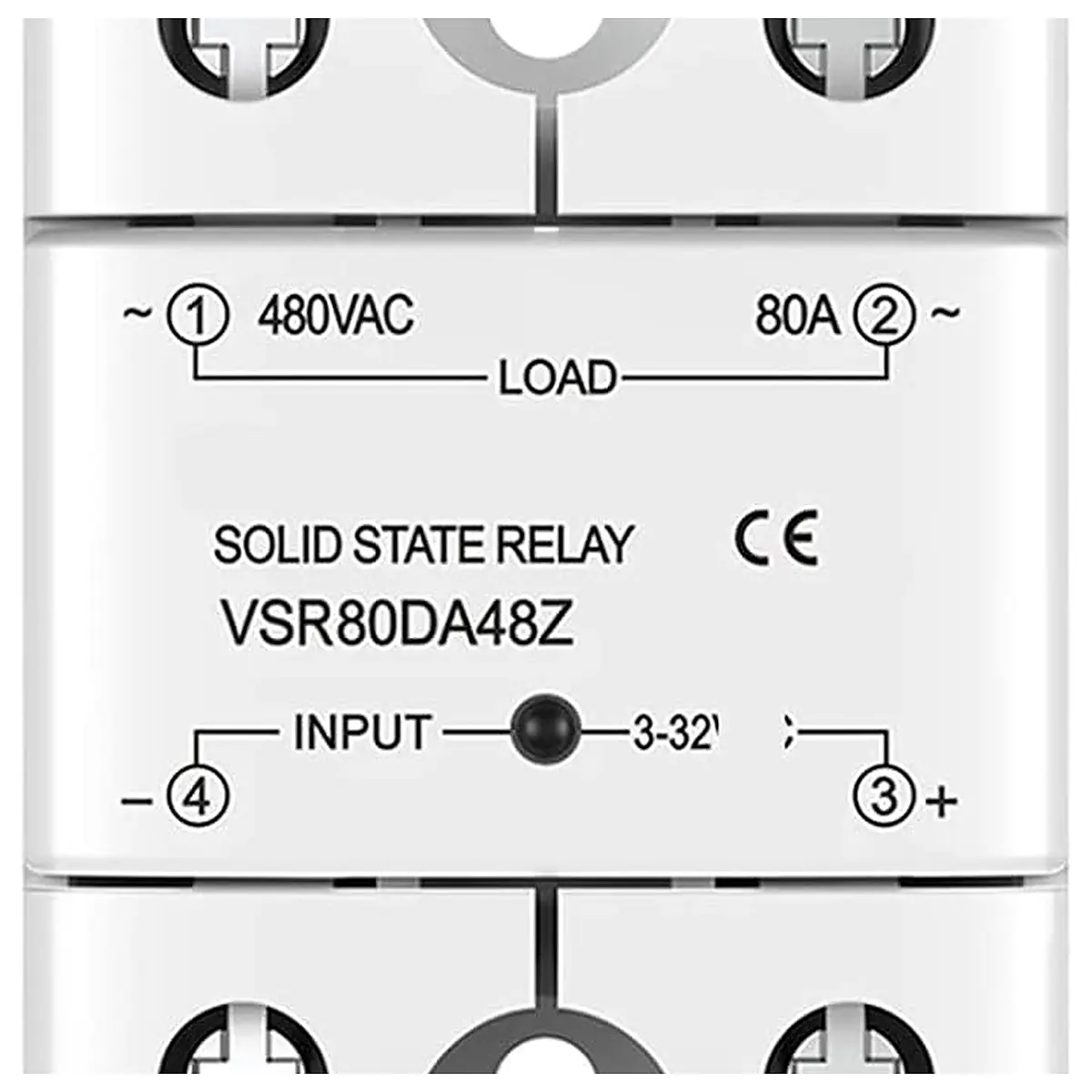 1 piece SSR 25DA SSR 40DA SSR 10A 40A 60A 80A 100A Solid State Relay Module DC3 32V Input AC24 480V Output PID Temperature Control 24 480VAC, 80DA Zero Cross