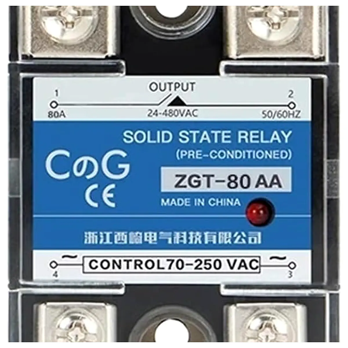 CG SSR 10AA 25AA 40AA SSR Single Phase JGX AC Control AC Heat Sink 70 280VAC to 24 480VAC 10A 25A 40A AA Solid State Relay 2pcs