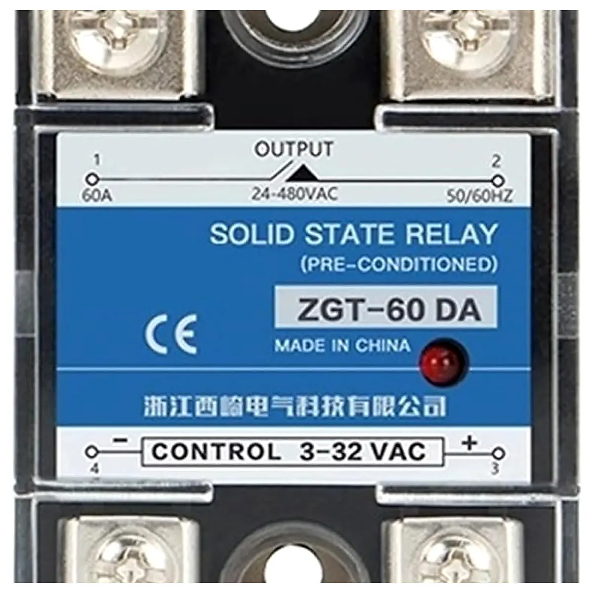 SSR 60DA 80DA 100DA Relay Single Phase DC Control AC 24 480VAC 3 32VDC Heat Sink 60A 80A 100A DA Solid State Relay 60DA