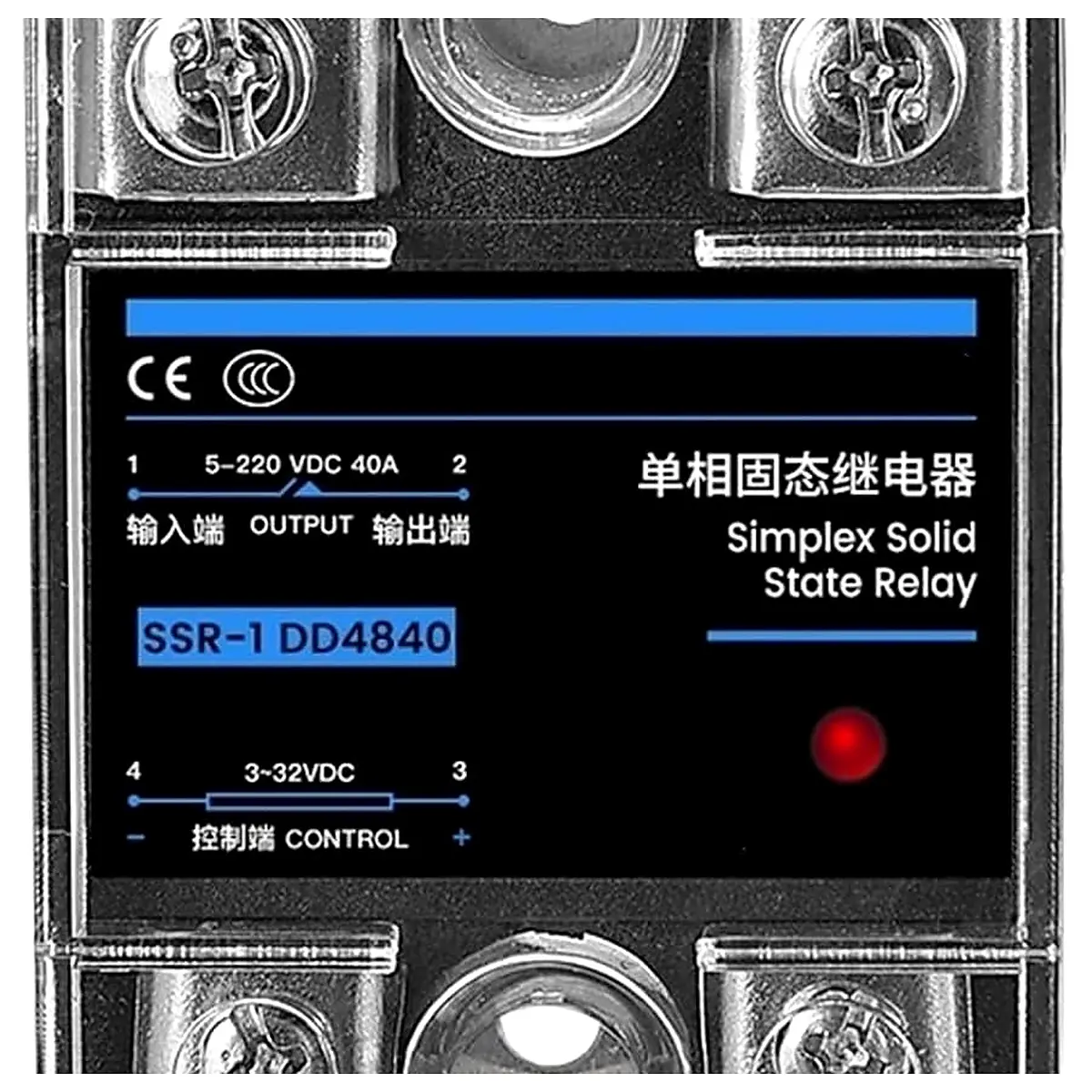 Single Phase Solid State Relay SSR 220V 25A 40A Output SSR 25DA SSR 40DA SSR 40AA SSR 40DD Relay Module for Temperature Control SSR 40DD