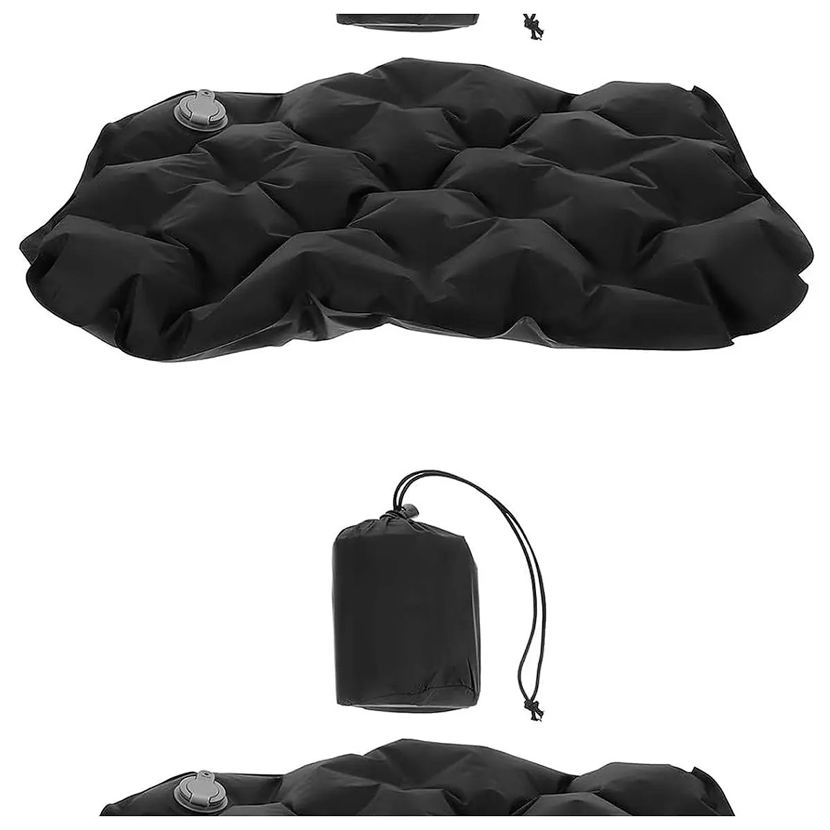 ABOOFAN 2pcs Portable Inflatable Seat Cushion for Airplane Travel and Office Use, TPU Material with Pressure Relief and Non Slip Surface, Includes Storage Bag, for Backyard and Camping