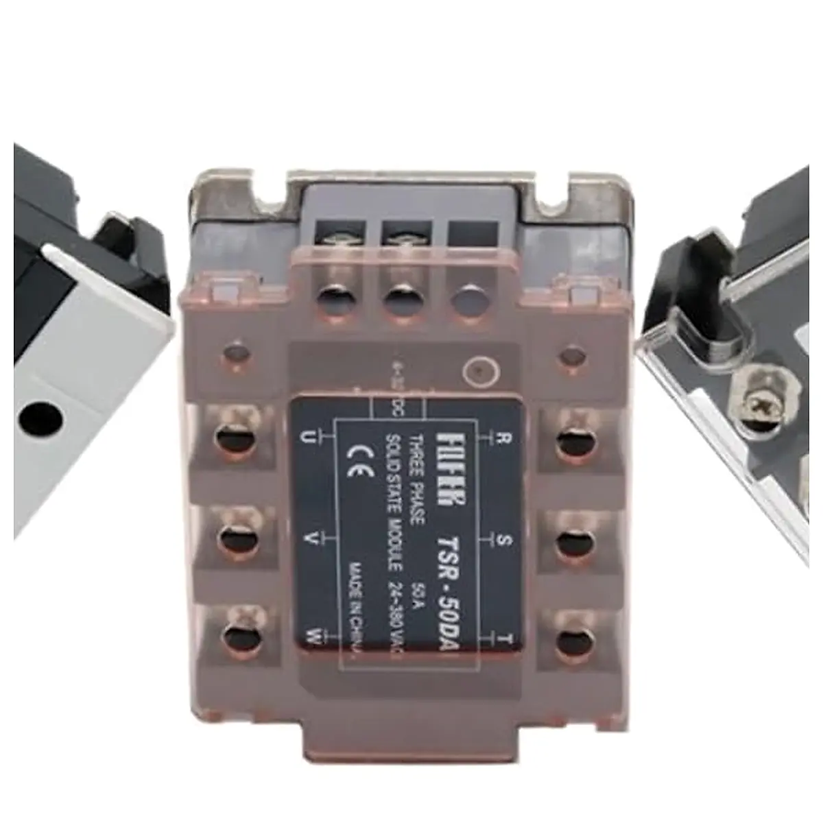 3 Phase SSR 10DA 25DA 40DA 3 32V DC Control 24 480V AC Three Solid State Relay DC AC 3 Phase 10A 25A 40A DC AC 25A, Red