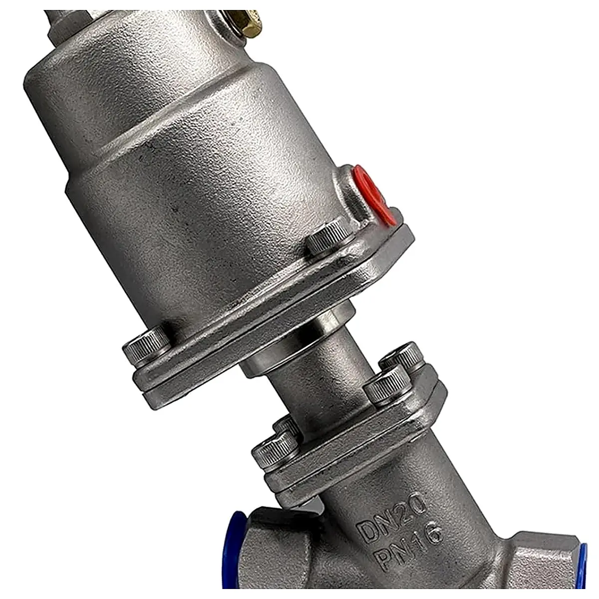 Pneumatic Actuator Angle Seat Valve Normally Closed Open Stainless Steel