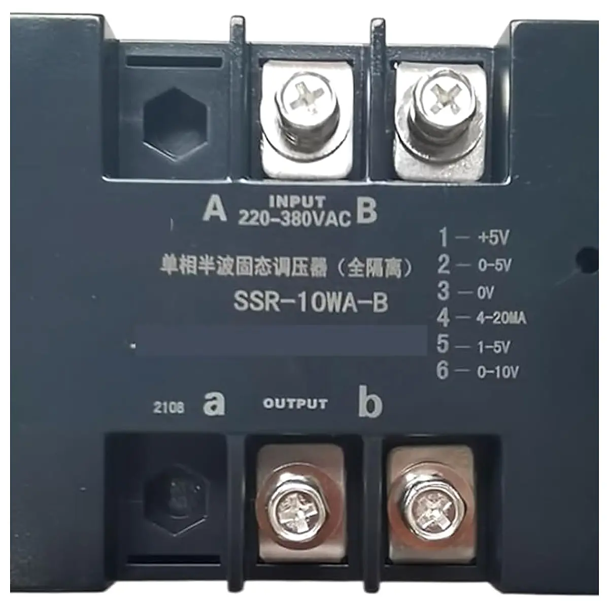 Single Phase AC Isolated Half Wave Thyristor Voltage Regulator Semi Controlled Solid State Module for 4 SSR 70WA B