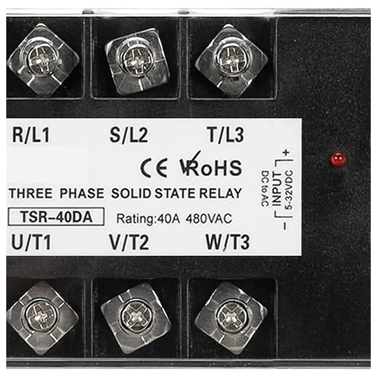 BAWAZINA Three Phase DC Control AC Solid State Relay Module 10A 25A 40A 60A 80A 100A 120A 150 200A SSR 5 32VDC to 24 480VAC Heat Sink TSR 200DA
