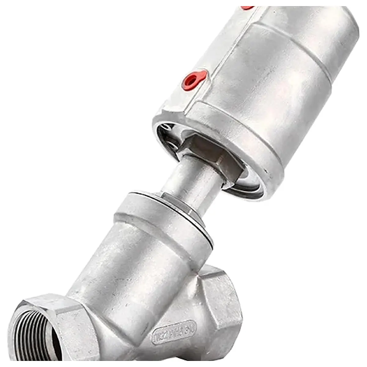 DN32 Stainless Steel Pneumatic Actuator Angle Seat Valve 16bar for Steam Normally Closed Normally Open,Double Acting