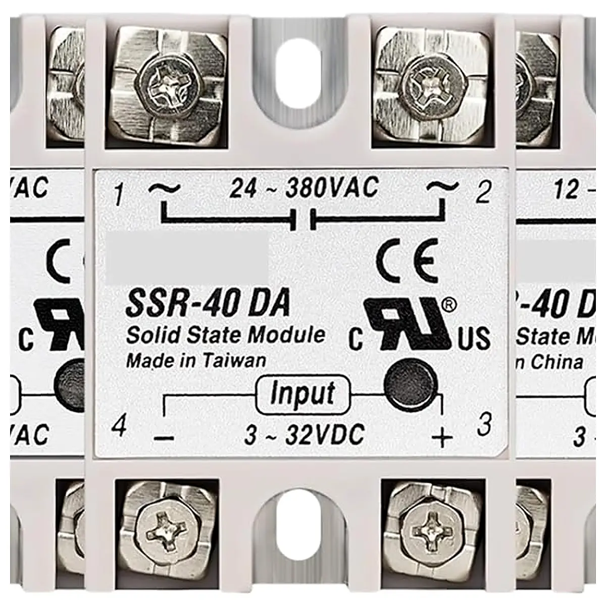 Compatible with 1pc Solid State Relay Single Phase SSR 10DA SSR 25DA SSR 40DA SSR 40AA SSR 40DD SSR 10 25 40A for Temperature Control DA, SSR 40A