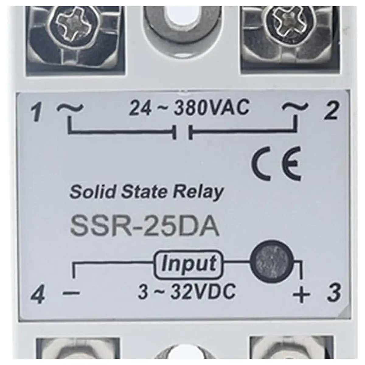Solid State Relay SSR 10DA 25DA 40DA DC Control AC White Shell Single Phase Without Plastic Cover 3 32V Input DC 24 380V SSR 25DA