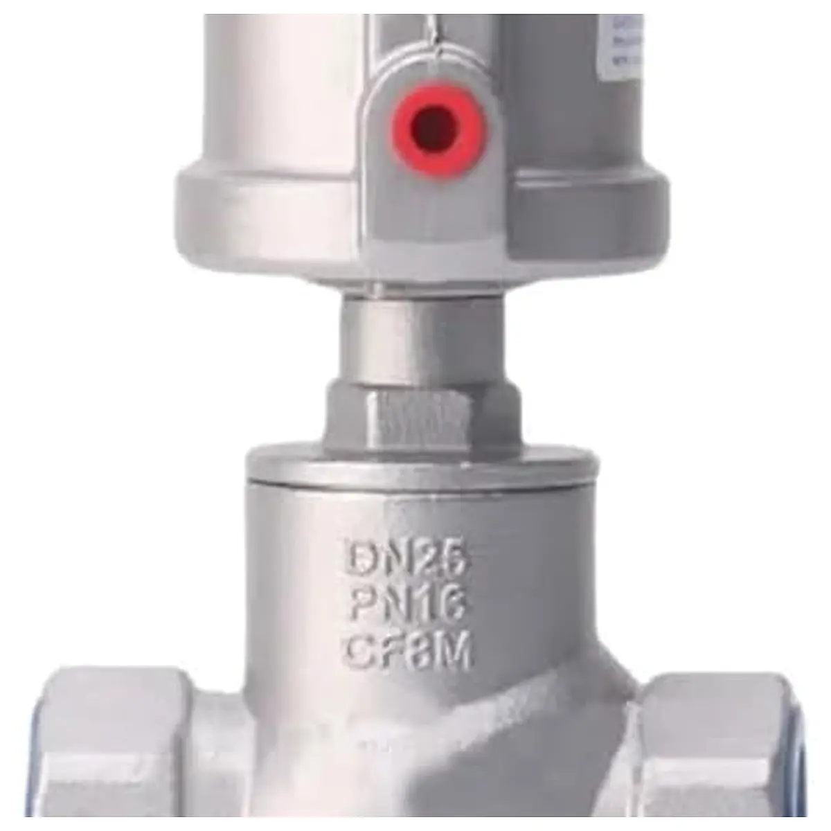 DN15 DN20 DN25 DN32 DN40 DN50 3 Way Stainless Steel Pneumatic Actuator Angle Seat Valve Pneumatic Seat Valve A DN40