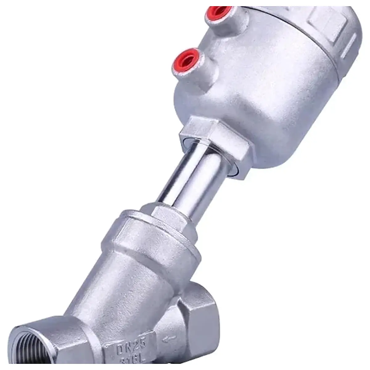 DN Series and Steam Pneumatic Valve Y Type Internal Thread Angle Seat DN50 Stainless Steel